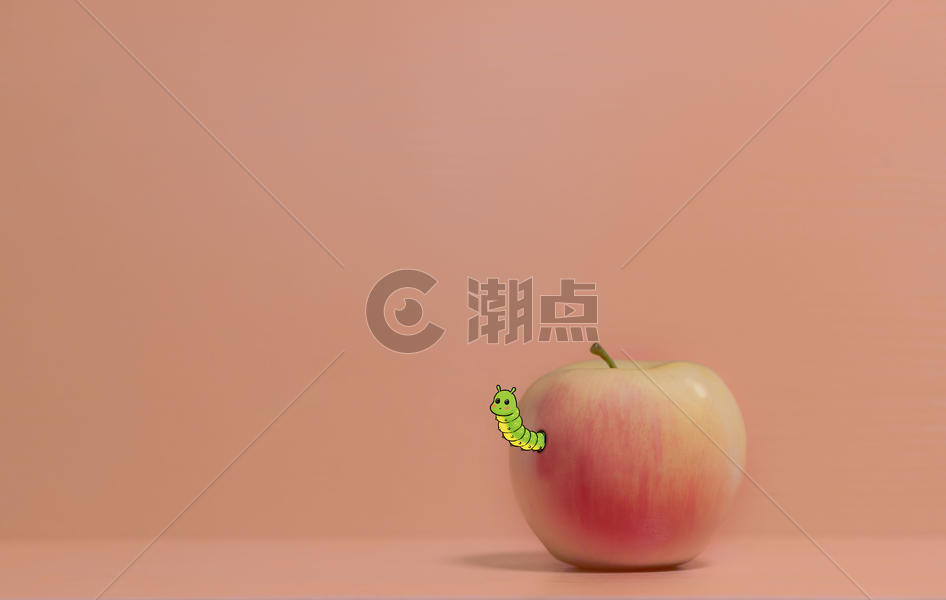 苹果里的虫子图片素材免费下载