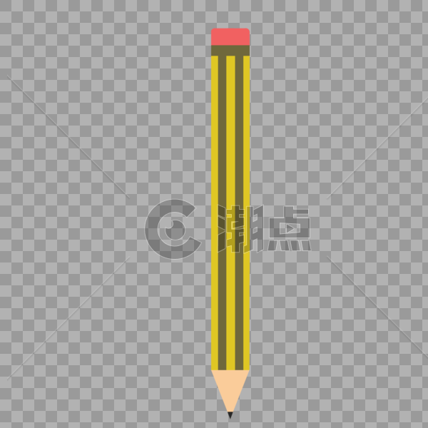 黄色条纹铅笔图片素材免费下载