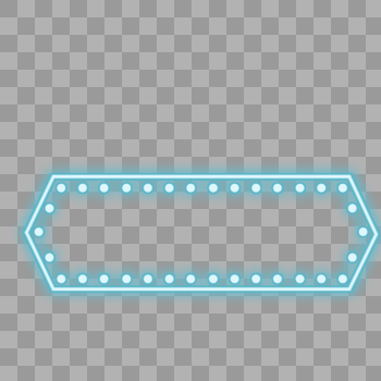 蓝色边框光效图片素材免费下载
