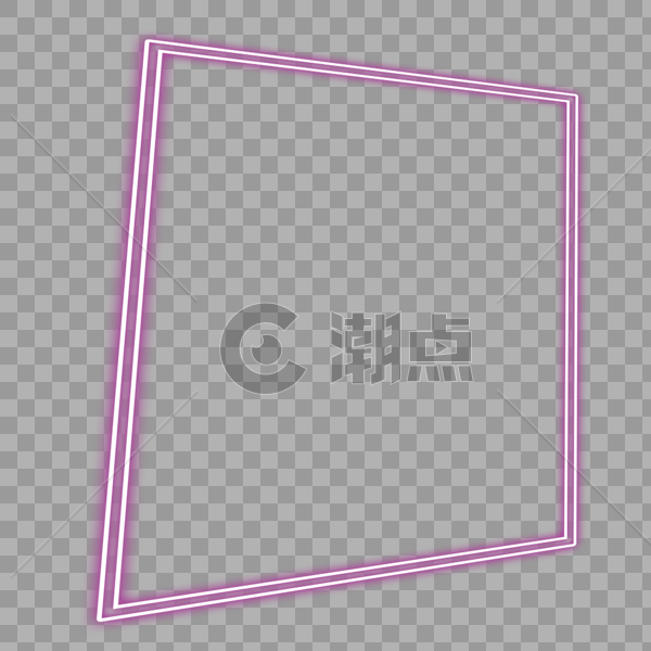紫色边框光效图片素材免费下载