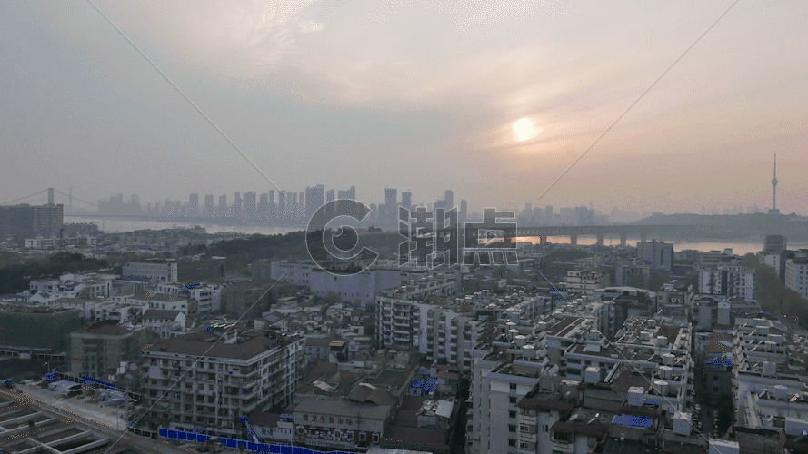 武汉长江大桥延时摄影视频GIF图片素材免费下载