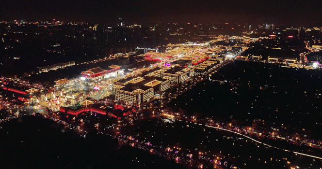 西安大唐不夜城航拍4K合集GIF图片素材免费下载