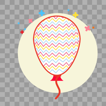 彩色条纹气球图片素材免费下载