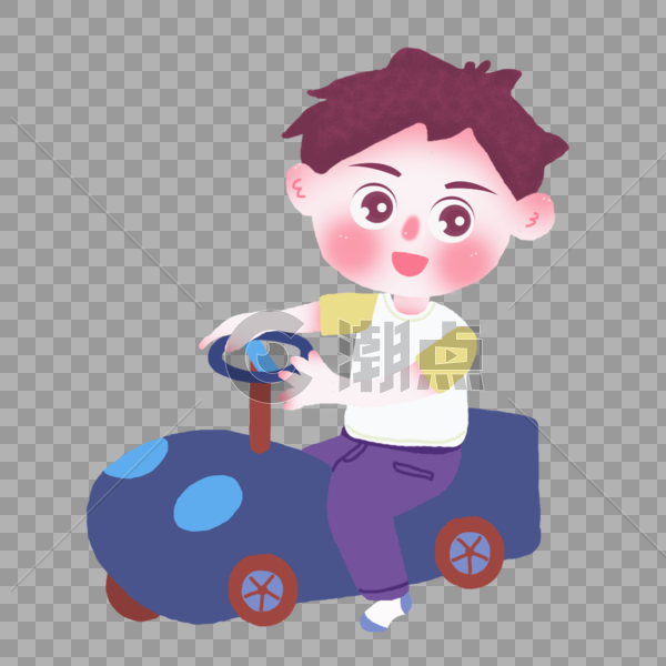 开玩具车的男孩图片素材免费下载