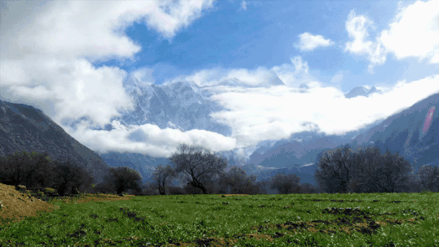 延时喜马拉雅山脉雪山GIF图片素材免费下载