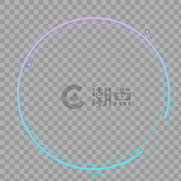 圆形炫彩框图片素材免费下载