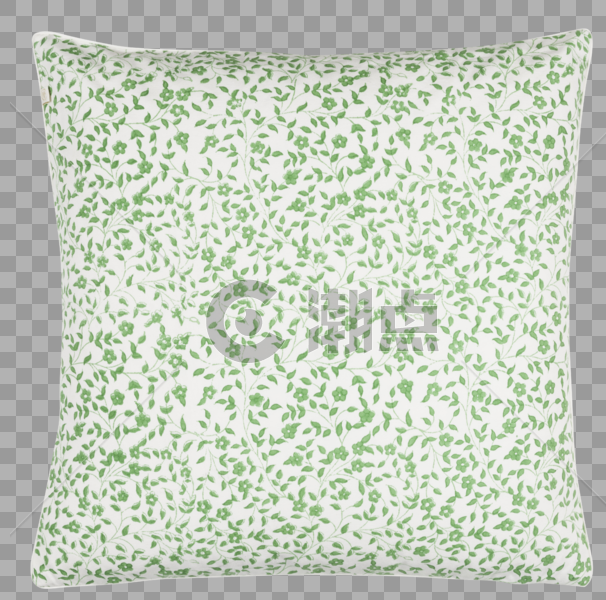 绿色小花抱枕图片素材免费下载