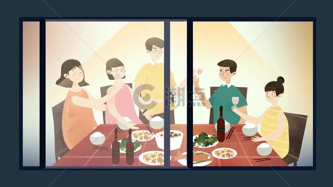 小清新聚餐五四青年节插画海报图片素材免费下载