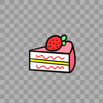 粉色草莓蛋糕美味甜品图片素材免费下载