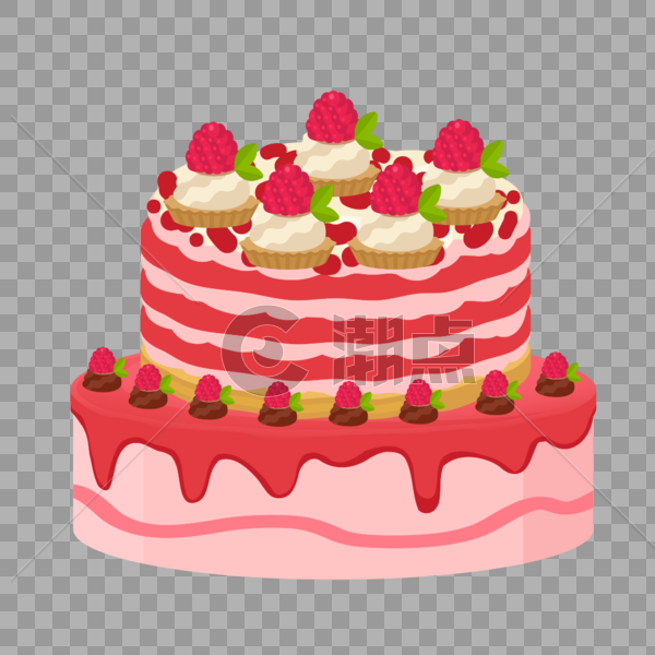 情人节草莓巧克力蛋糕装饰图片素材免费下载