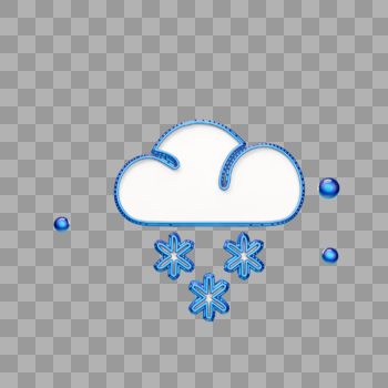 创意白色雪图标图片素材免费下载