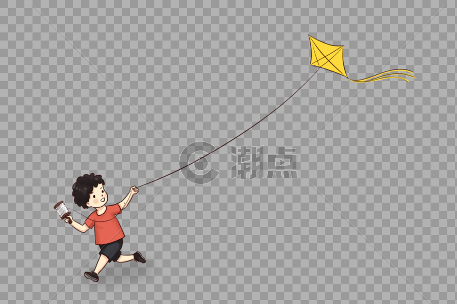 放风筝的男孩图片素材免费下载