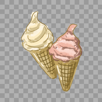 夏季冰淇淋甜筒装饰图片素材免费下载