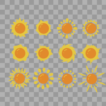 夏季太阳骄阳装饰图片素材免费下载