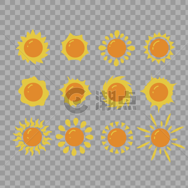 夏季太阳骄阳装饰图片素材免费下载