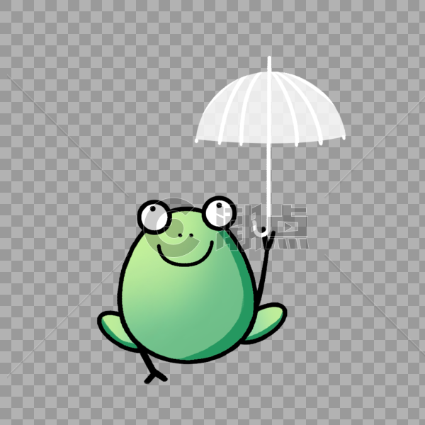 打伞的青蛙图片素材免费下载