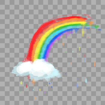 彩虹雨图片素材免费下载