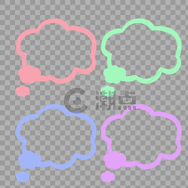 彩色对话框图片素材免费下载