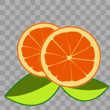 俩个半个橙子图片素材免费下载