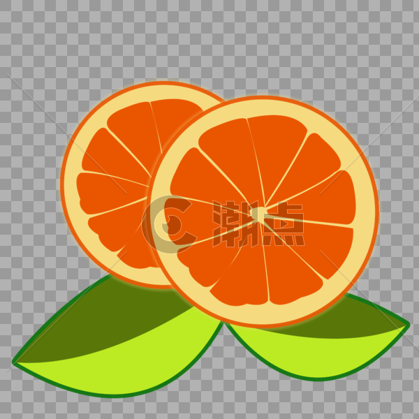 俩个半个橙子图片素材免费下载