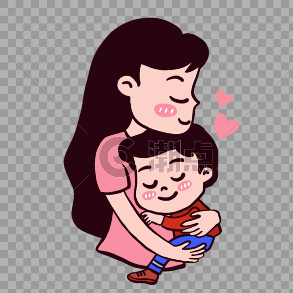 母亲节温馨拥抱的母子图片素材免费下载