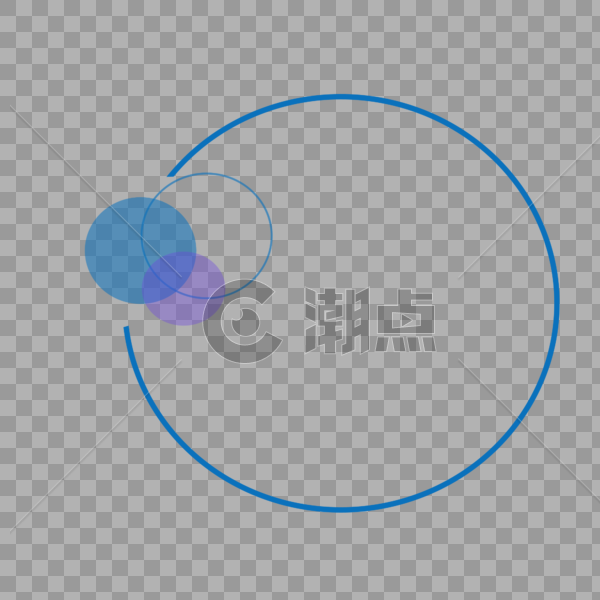 电商节科技风圆圈简约蓝色边框图片素材免费下载