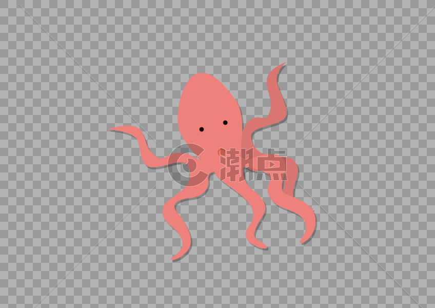 AI矢量图可爱卡通动物章鱼图片素材免费下载