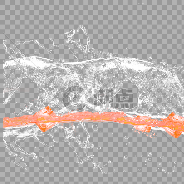 橙色冰块素材图片素材免费下载