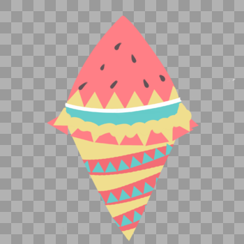 彩色冰淇凌甜筒图片素材免费下载