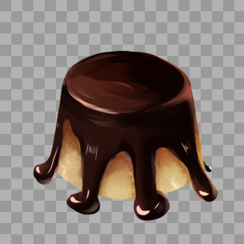 黑巧克力布丁甜点图片素材免费下载
