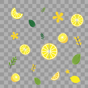 柠檬装饰元素图片素材免费下载