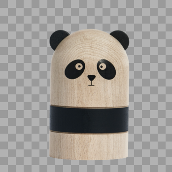木质熊猫玩具图片素材免费下载