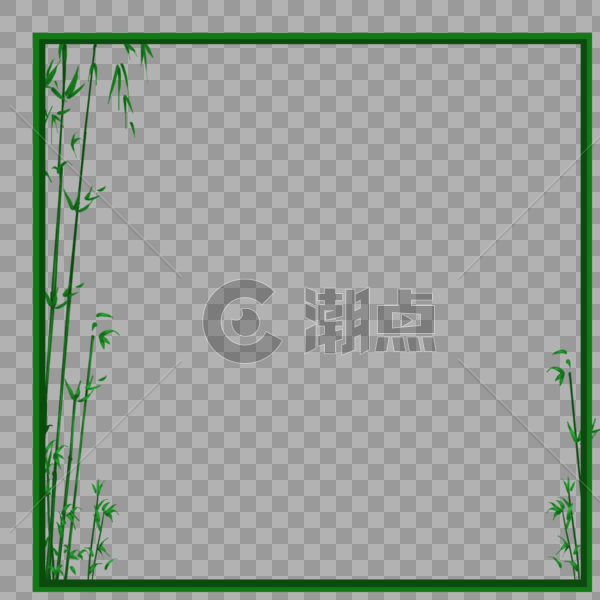 绿色的竹子边框图片素材免费下载