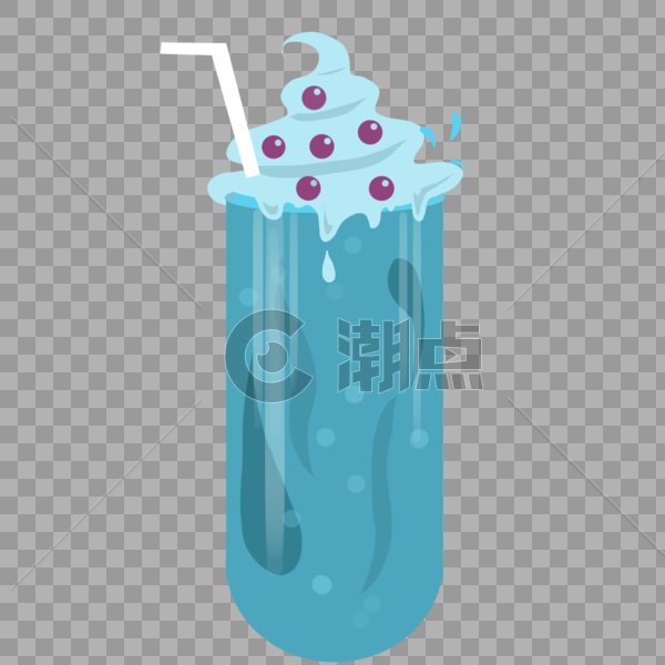 夏天蓝莓冰沙饮料图片素材免费下载