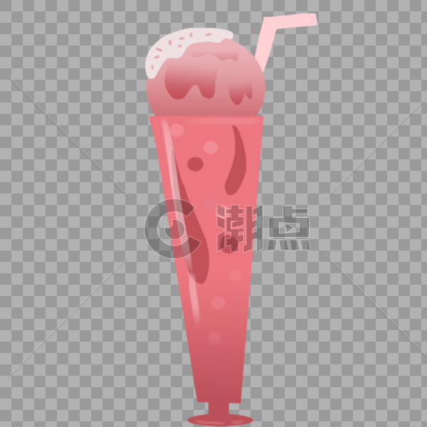 夏天冰淇淋草莓球饮料图片素材免费下载