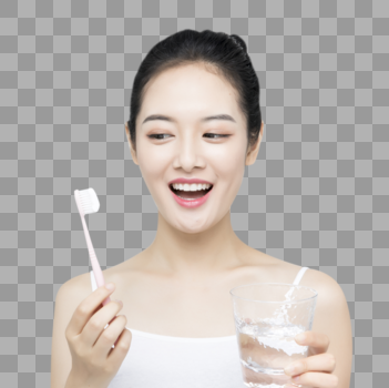 口腔牙齿护理喝水图片素材免费下载
