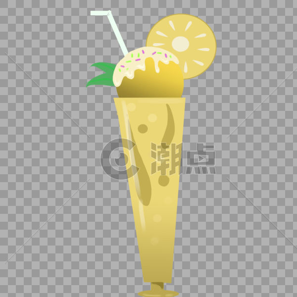 夏天柠檬可口冰淇淋饮料图片素材免费下载