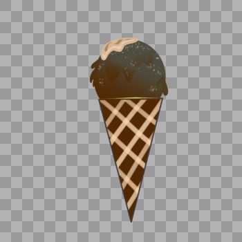 夏天巧克力冰淇淋球甜筒图片素材免费下载