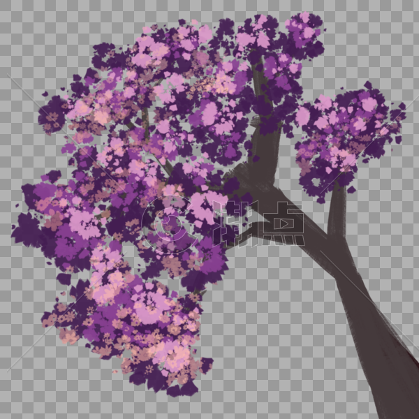 紫色的树图片素材免费下载