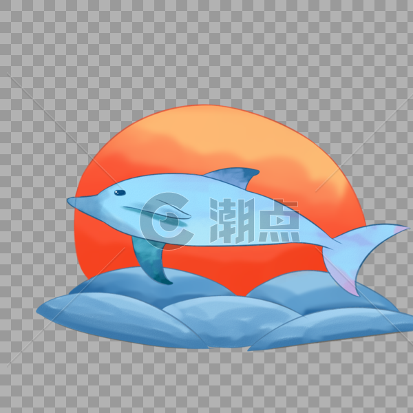 落日海豚图片素材免费下载