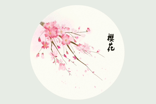 樱花插画GIF图片素材免费下载