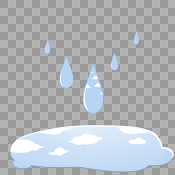 雨滴与积水图片素材免费下载