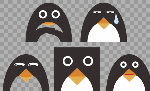 可爱企鹅表情图片素材免费下载