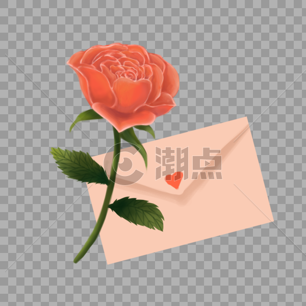 表白季红色玫瑰和告白信图片素材免费下载