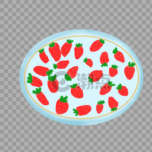 手绘草莓水果图片素材免费下载