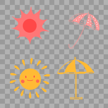 太阳和伞图片素材免费下载