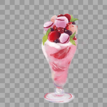 夏季冰淇淋草莓饮料图片素材免费下载