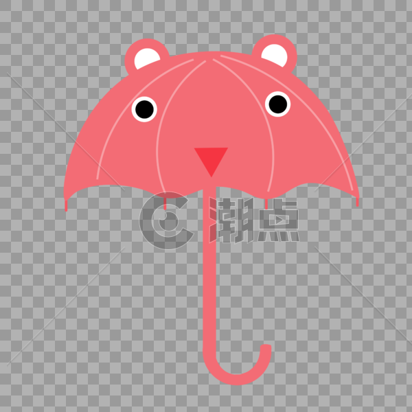 粉色老虎雨伞图片素材免费下载