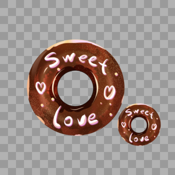 黑巧克力甜甜圈图片素材免费下载