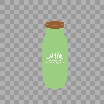 牛奶瓶免抠元素图片素材免费下载